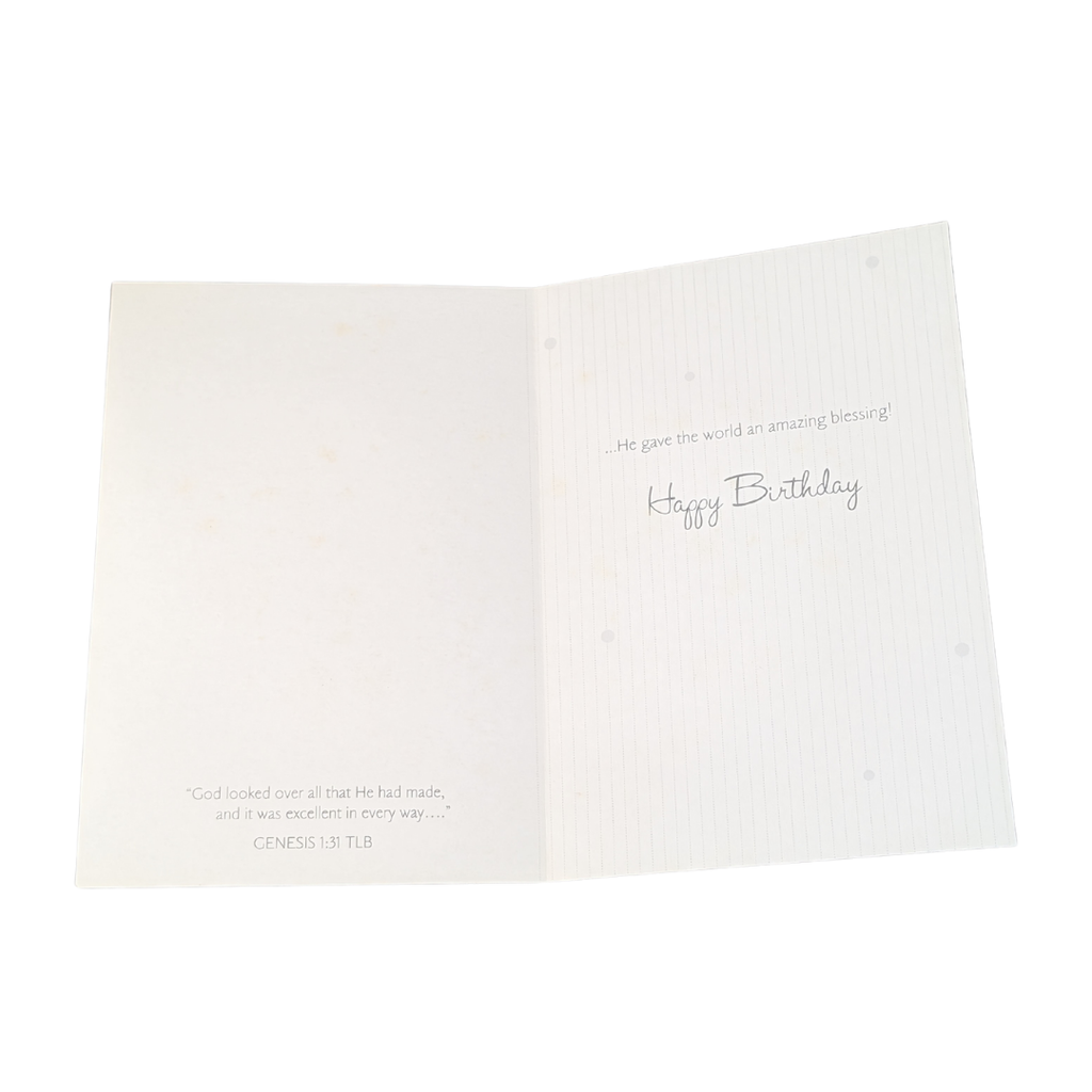 "When God Created You" Birthday Card | Genesis 1:31 Scripture