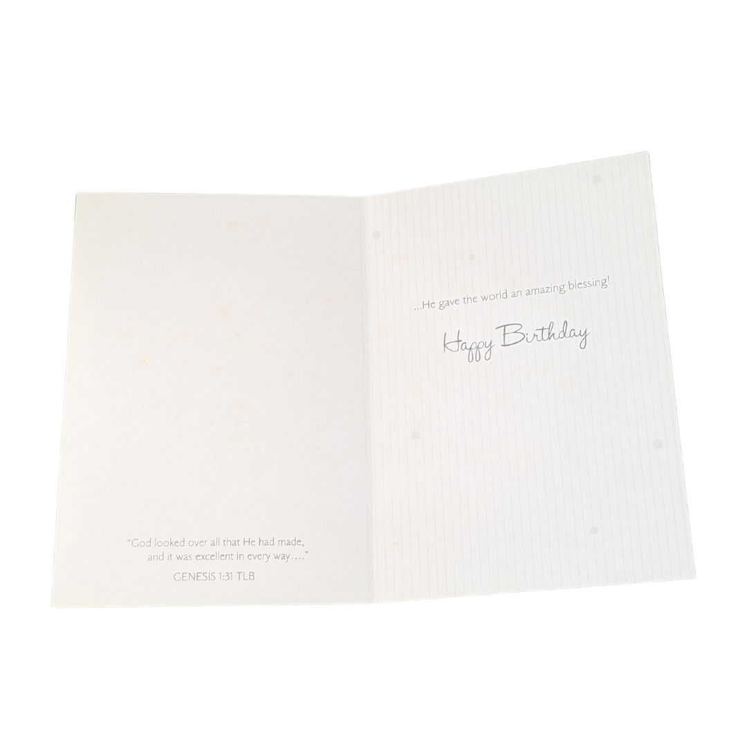 "When God Created You" Birthday Card | Genesis 1:31 Scripture