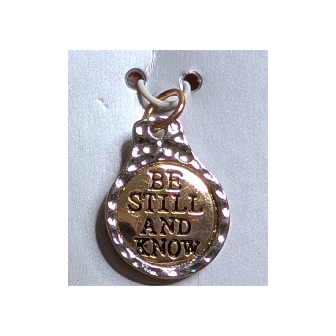 "Be Still and Know" Necklace Pendant | Engraved Minimalist Christian Jewellery