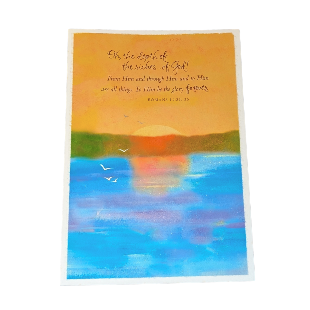 "Oh, the depth of the riches of God!" Birthday Card | Romans 11:33
