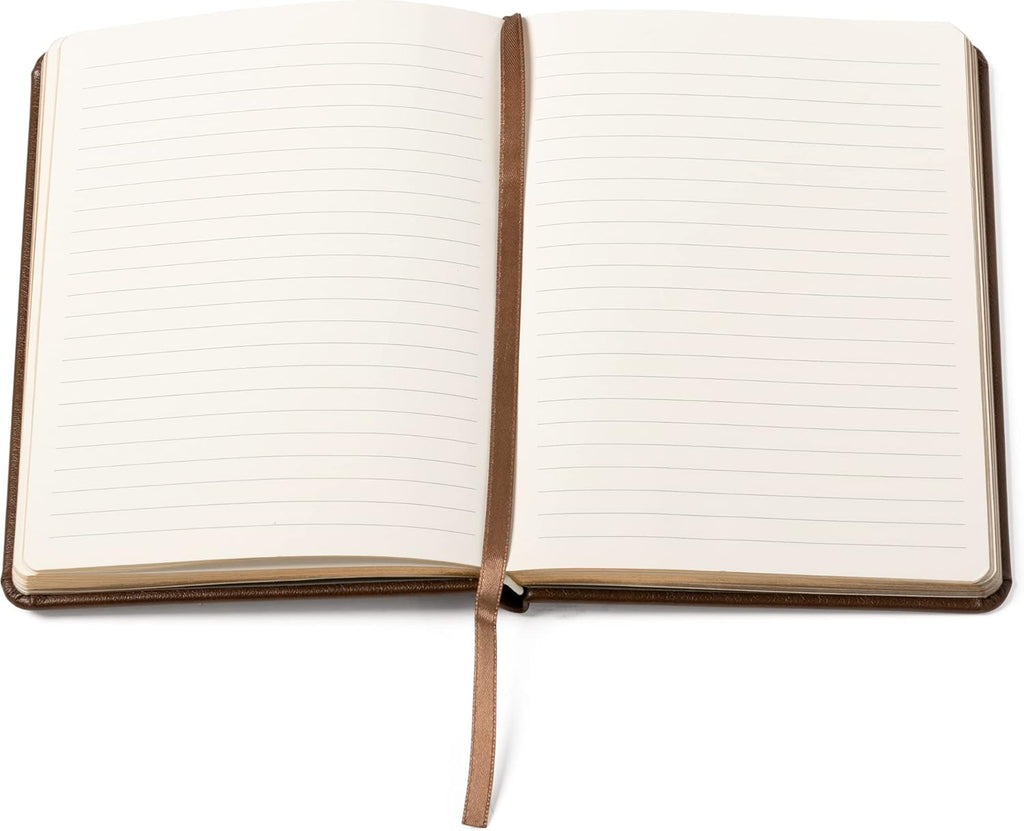 Gold Cross Brown Leatherette Lined Notebook