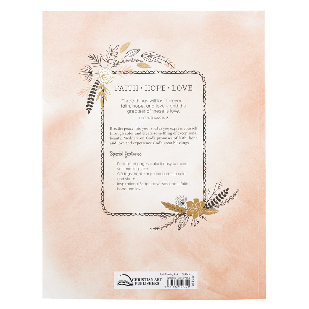 Faith, Hope, Love Coloring Book