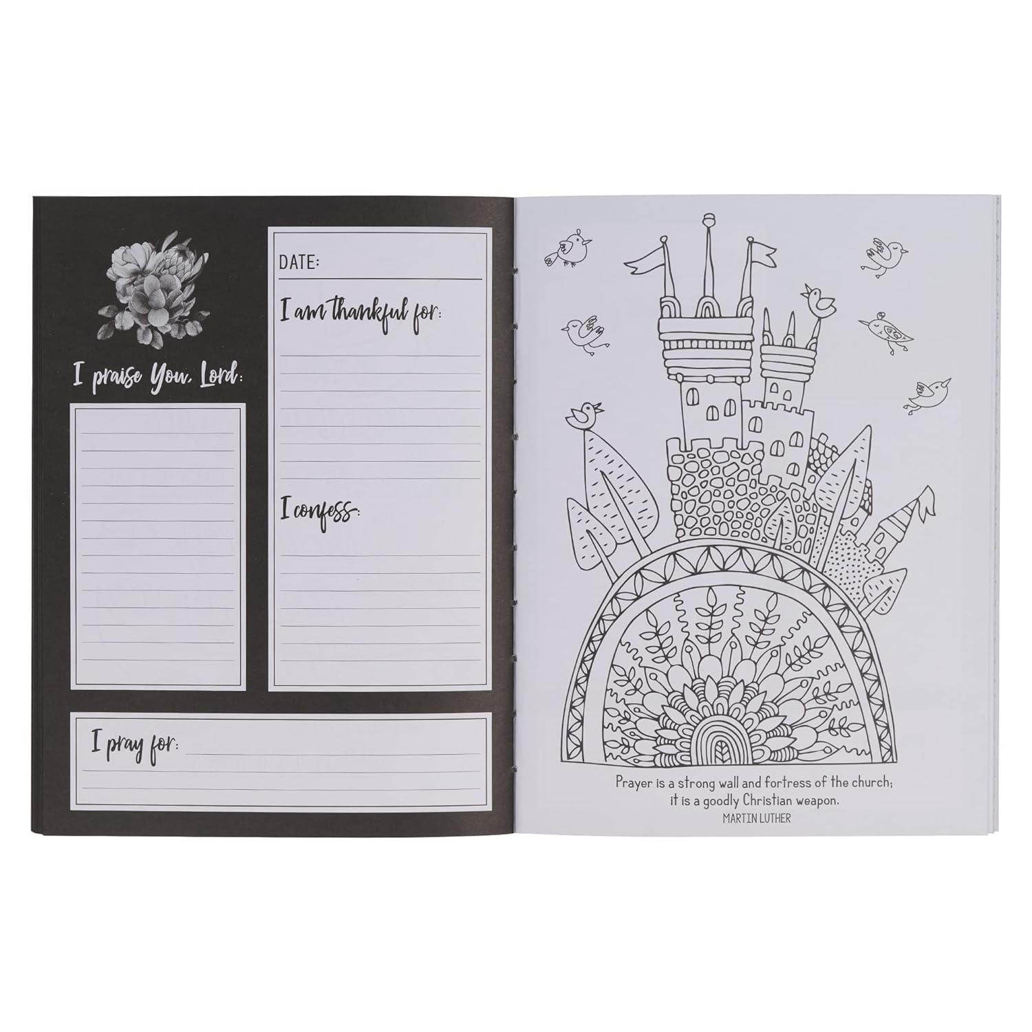 Pray More, Worry Less: Coloring Prayer Journal