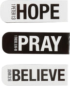 Single Magnetic Bookmark: Bold Black & White Scripture Word Design