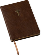 Gold Cross Brown Leatherette Lined Notebook