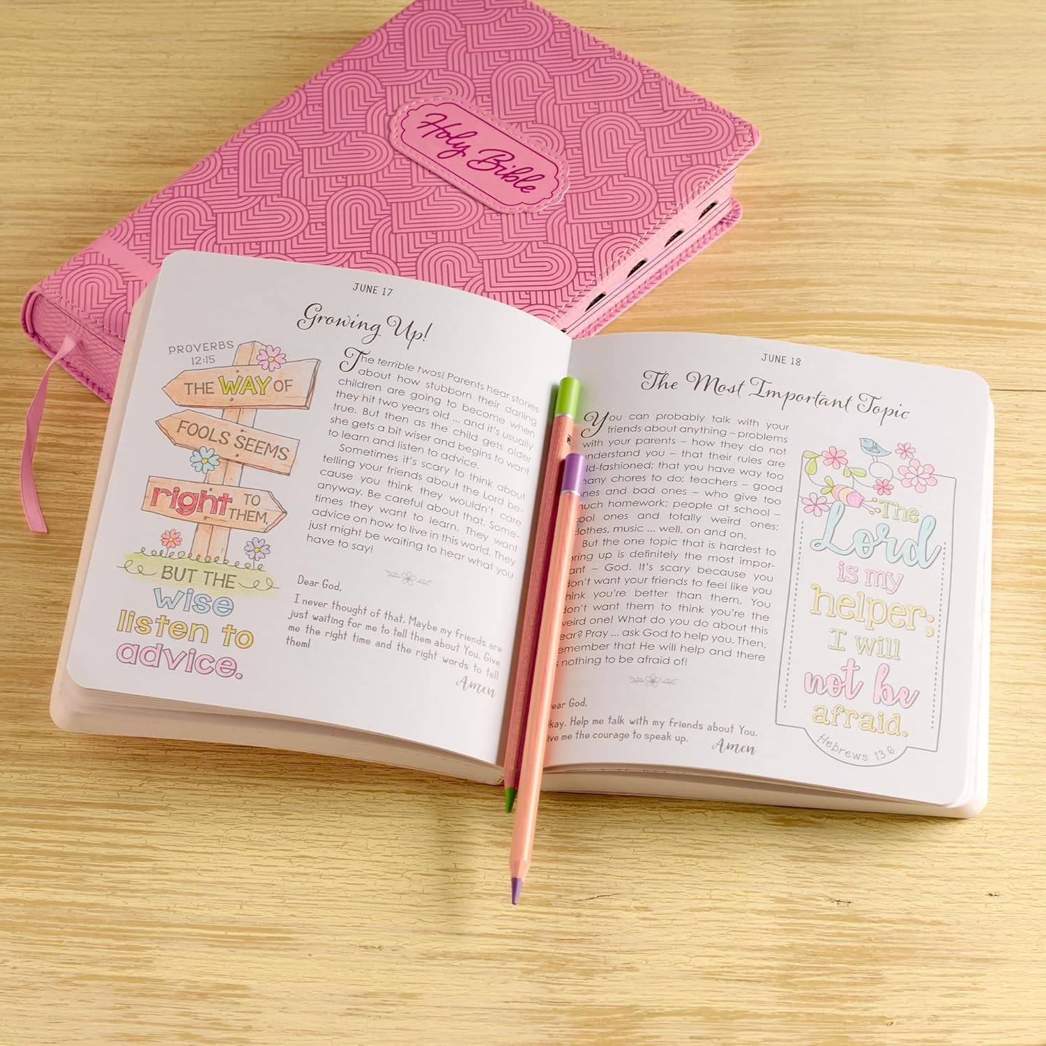 366 Day Illustrated Devotional for Girls | Coloring & Faith Devotions