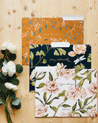 Set of 3 Floral File Folders | "Rejoice, Pray, Give Thanks"