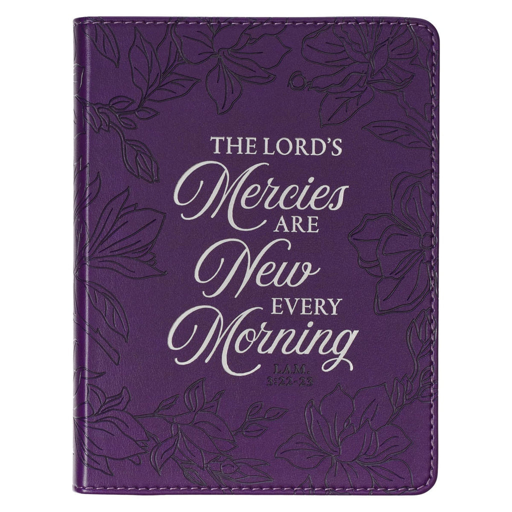 "New Mercies" Purple Handy Size Faux Leather Journal