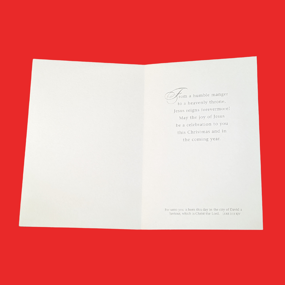 "Jesus, Lord at thy birth" Greeting Card | Luke 2:11 Traditional Nativity Scene