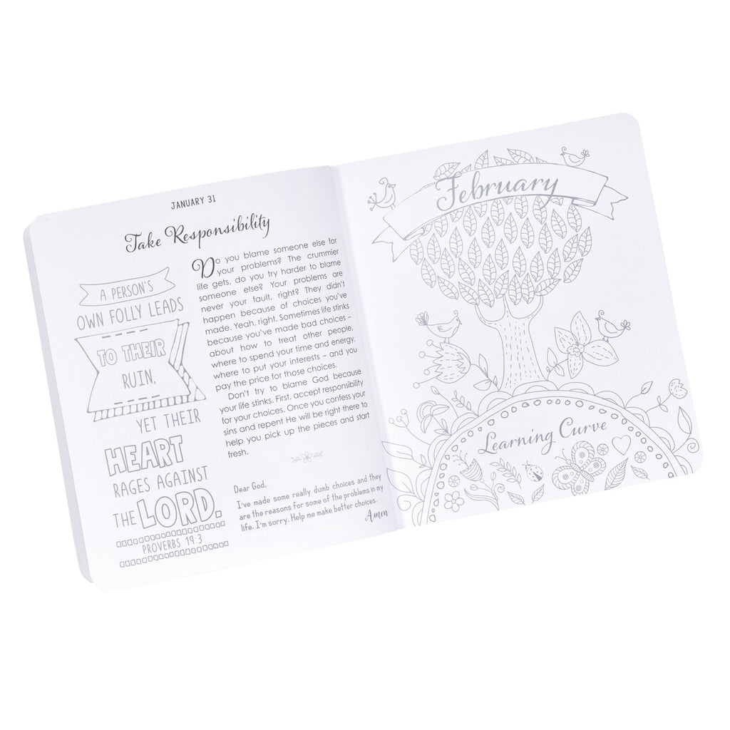 366 Day Illustrated Devotional for Girls | Coloring & Faith Devotions