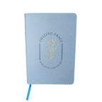 Amazing Grace Journal | Light Blue PU Leather, Lined Pages & Ribbon Marker