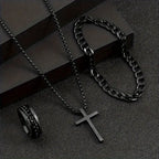 3pcs Men's Cross Chain Set