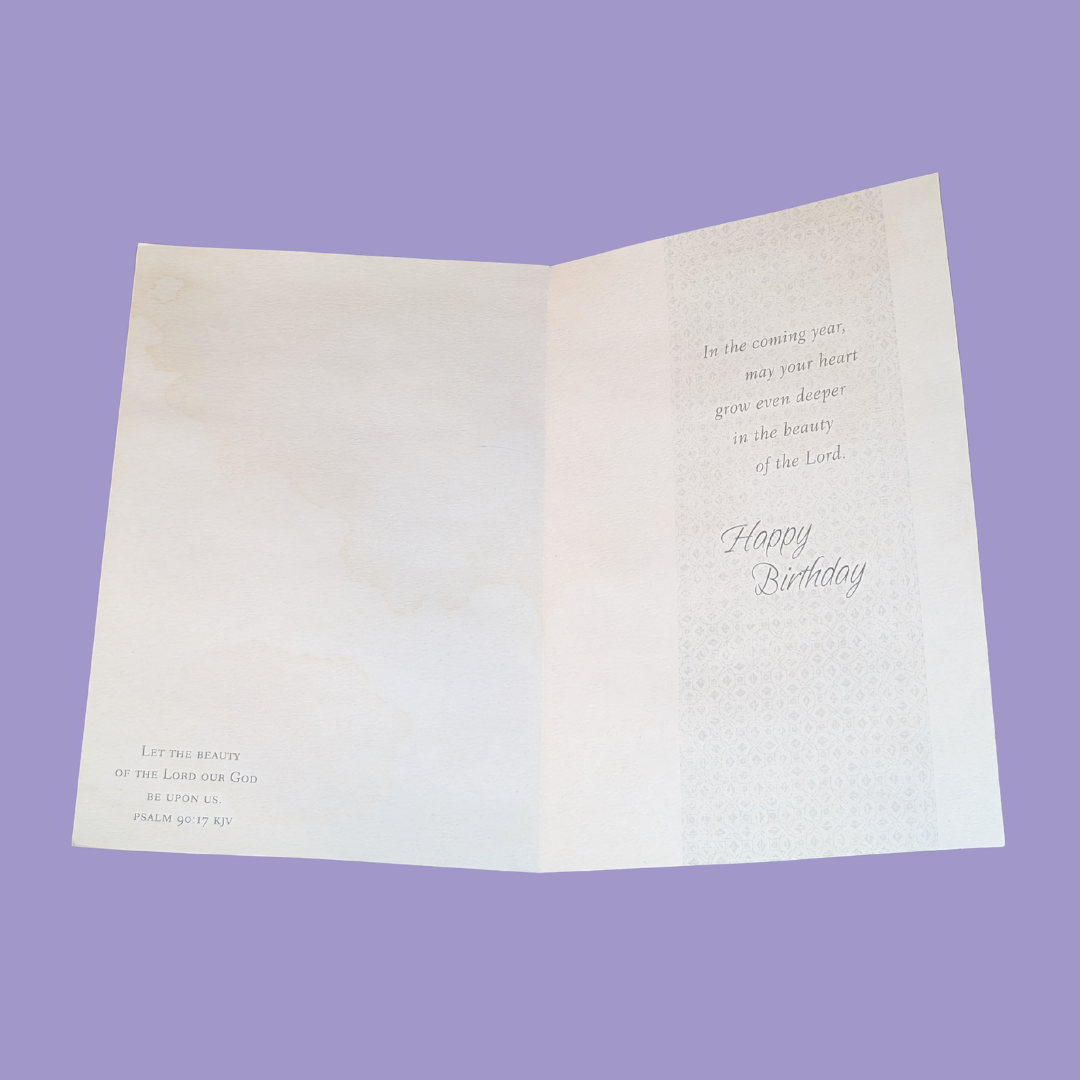 "Beautiful Heart" Birthday Card | God Loves You | Psalm 90:17