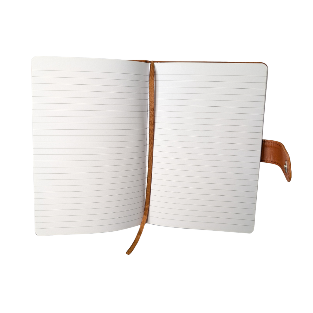 "The Lord Is My Strength and My Song" Brown Leatherette Journal | Psalm 118:14 with Snap Closure