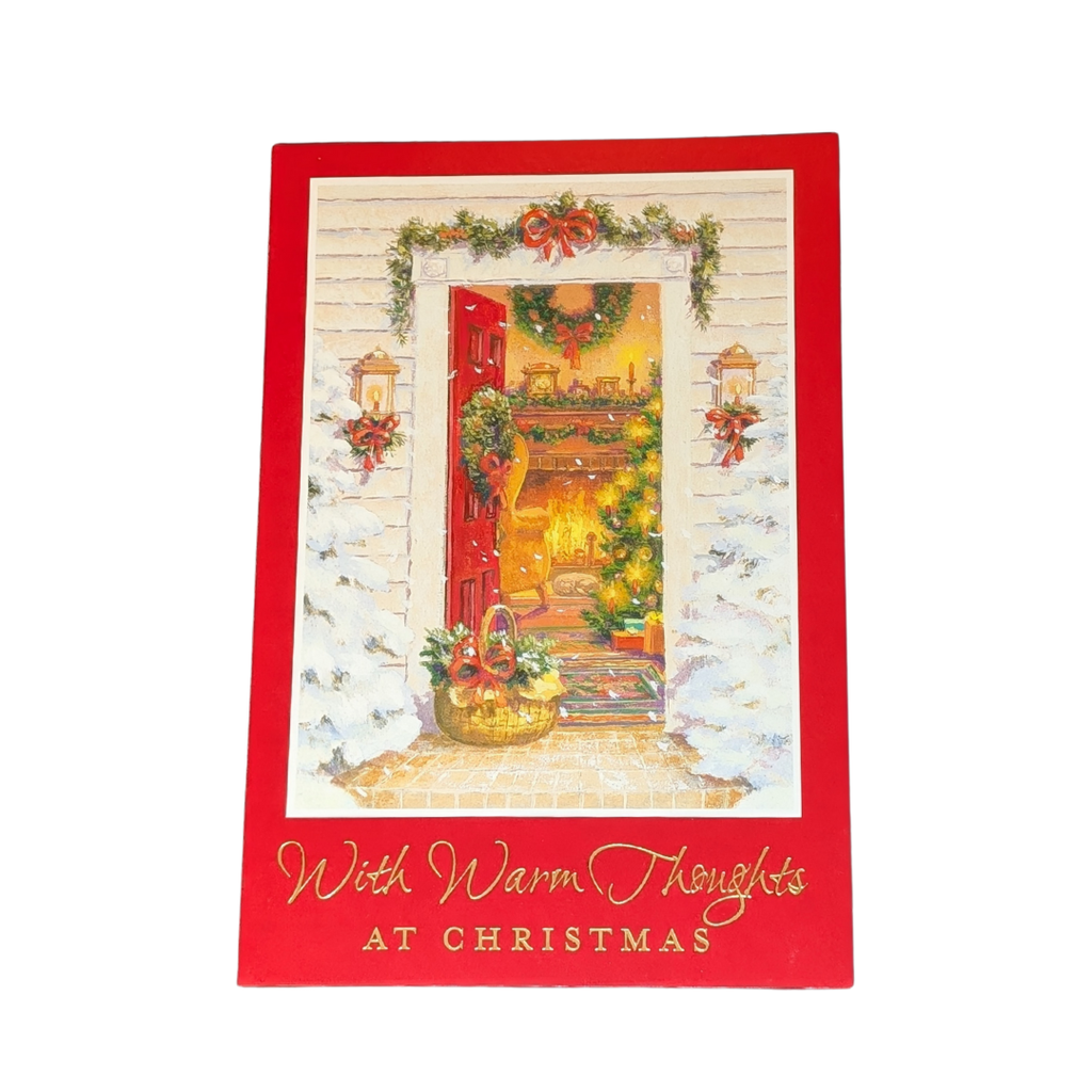 "With Warm Thoughts at Christmas" Greeting Card