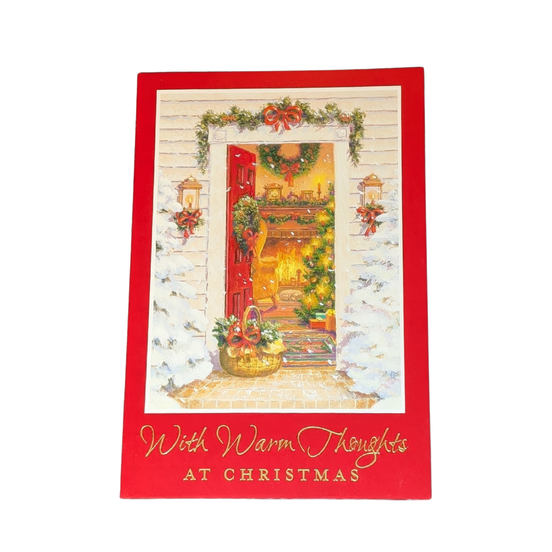 "With Warm Thoughts at Christmas" Greeting Card