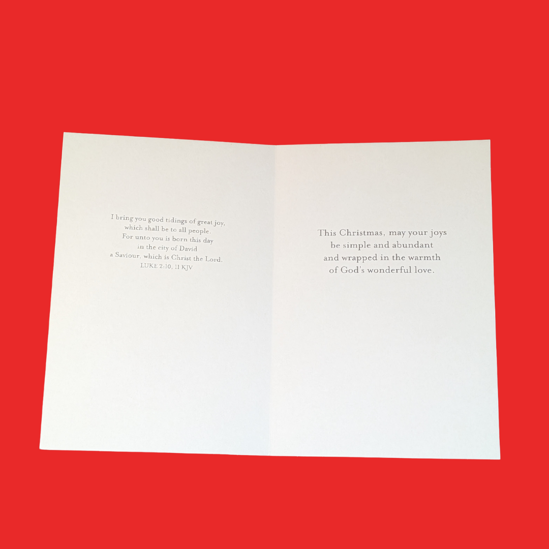 "With Warm Thoughts at Christmas" Greeting Card